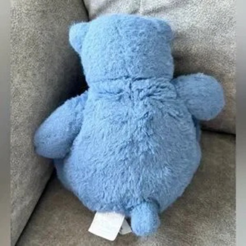 Plush Blue Hippo Stuffed Animal - Soft Cuddly Toy for Kids - Picture 3 of 8